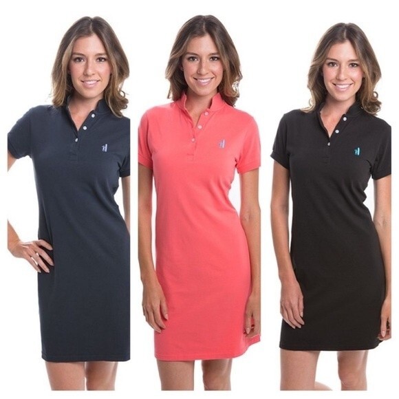 johnnie-O Dresses & Skirts - Johnnie-O Blue Golf Polo Wedge Collar Preppy Dress Size Medium